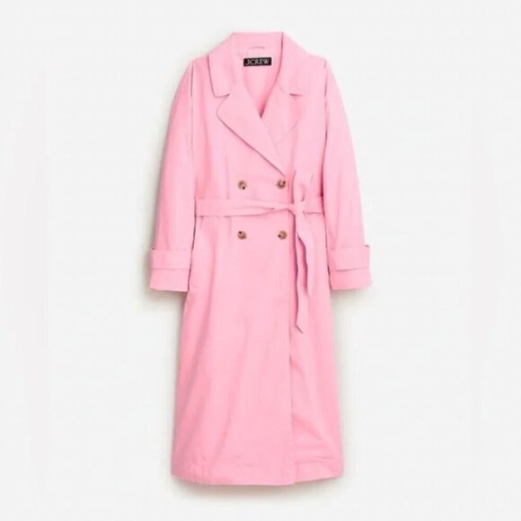 NWT J. Crew Relaxed Heritage Trench Coat in Chino Pink Size XS BT324 - Picture 1 of 9